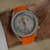 Gummiarmband till Omega X Moonswatch - Monaco - Orange