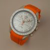 Gummiarmband till Omega X Moonswatch - Monaco - Orange