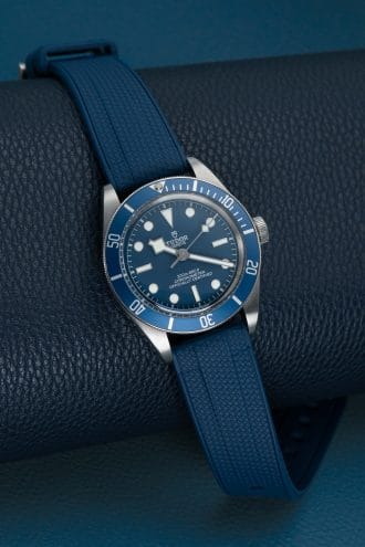 Tudor Black Bay 58 + Navy Blue Straight End gummiklockarmband