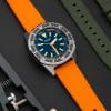 Squale 1521 + Orange Straight End Rubber klockarmband