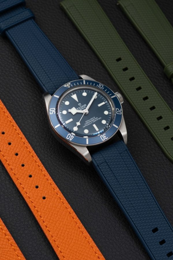 Tudor Black Bay 58 + Navy Blue Straight End gummiklockarmband