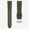 Army Green Straight End Rubber klockarmband