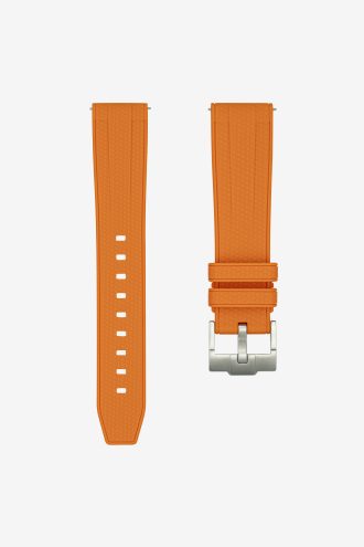 Orange rak ände gummi klockarmband