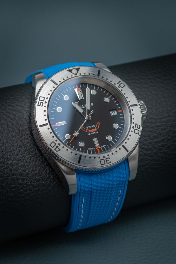 Squale watch strap - Curved - Rubber - textured- Squale 1545
