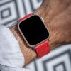 apple watch band - Red - leather strap - watch strap - epsom leather