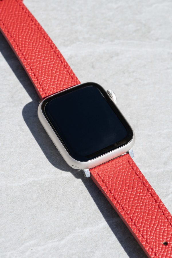 apple watch band - Red - leather strap - watch strap - epsom leather